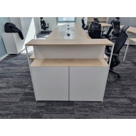 데스커 1200폭 3단 반문 철제책장